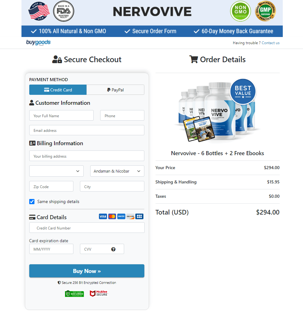 Nervovive Secured Page